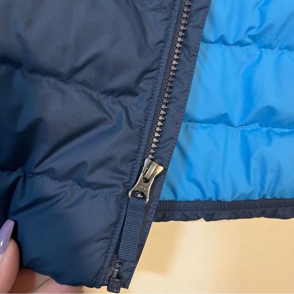 REI Co-Op Down Filled Two Tone Blue Puffer Vest Size Medium Outdoor Warm Layers - Picture 5 of 7